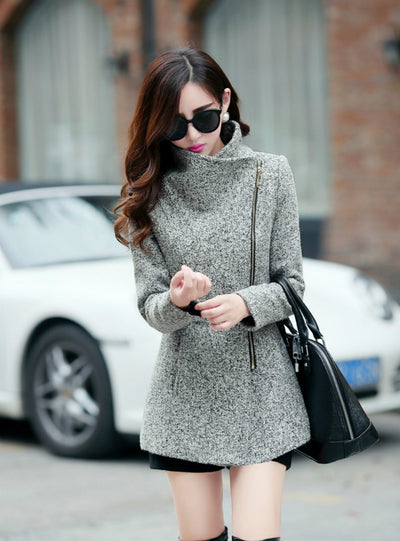 Women's Temperament Woolen Jackets Coats Female