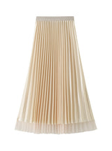 Long Pleated High Waist Skirt
