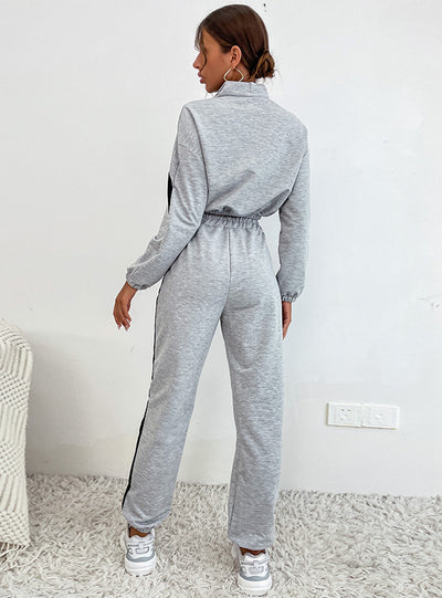 Two-piece Sports Stand-up Collar Pants
