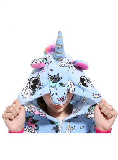 Unicorn Kigurumi Onesie Zipper Design Animal Cartoon