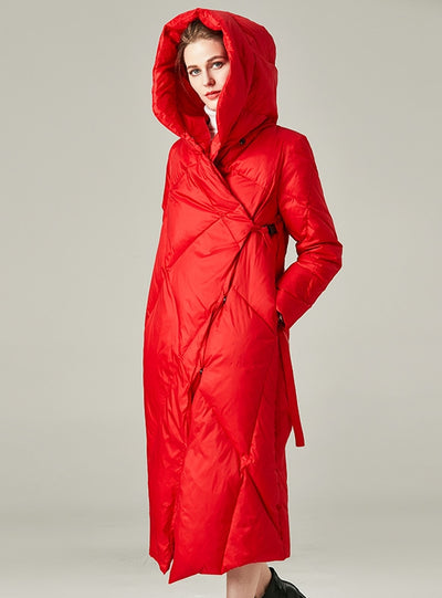 Thick White Duck Down Outdoor Long Down Jacket