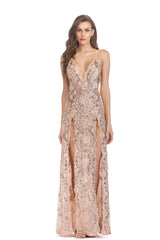 Sexy Nightclub Sling Slit Sequined Dress