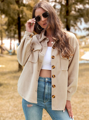 Wool Padded Polar Fleece Cardigan Coat