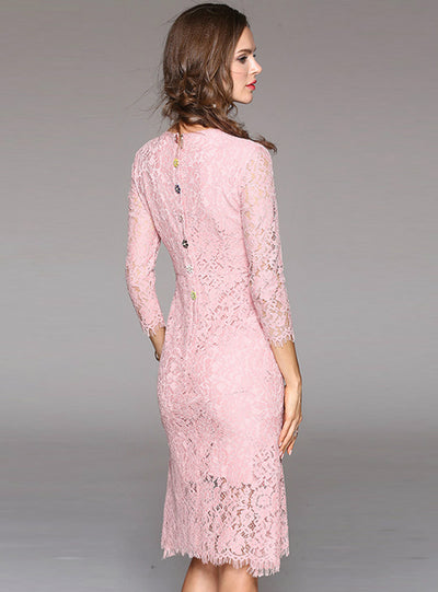 Mermaid Dress Heavy Embroidery Midi Party Dress