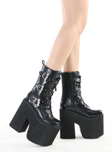 Elf buckle Super High Heel Thick Bottom Booties