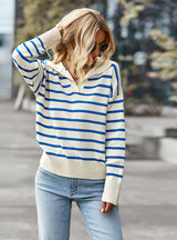 Striped Sweater Soft Comfortable Warm Top
