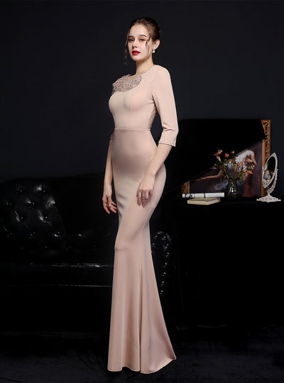 Sexy Sheath Long SlLeeve Appliques Party Dress