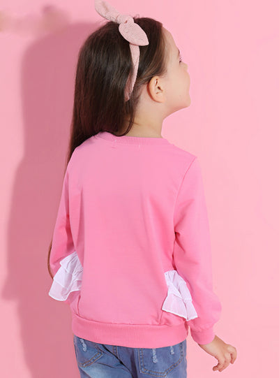 Girls Full T-Shirt Cute Cartoon Bird Lace Shirts