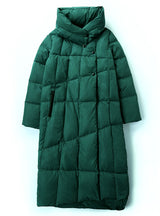 Over-the-knee Long White Duck Down Jacket