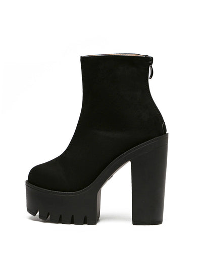 Soft Leather Woman Party Shoes Ankle Boots High Heels