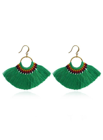 Boho Tassel Earrings Handmade Long Earring 