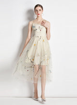 Heavy-duty Embroidered Slim Dress