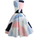 Retro Sleeveless Print Dress