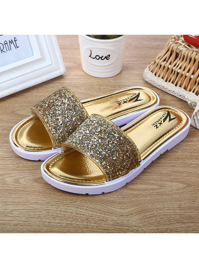 Casual Sandals Slipper Sequins Beach Flat 