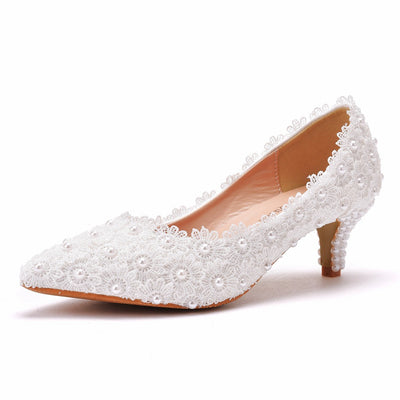 5cm Lace Stiletto Wedding Shoes