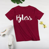 Short-sleeved Letter Print T-shirt