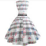 Musical Note Vintage Dress