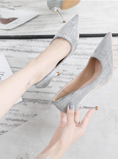 Women's Pointed Shallow Mouths Heels Stiletto Shoes