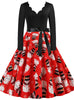 Christmas Rock Long Sleeve Printed Dress