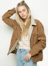 Long Sleeve Turn-down Collar Jacket Coat For Female