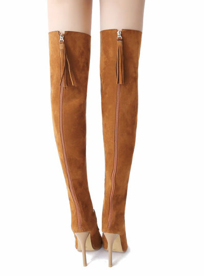 Lace Up Sandals High Heel Over The Knee