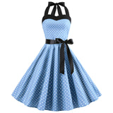 Dot Tube Top Dress Retro Big Swing Skirt