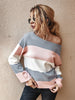 Women Contrast Striped Sweater