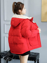 Warm Coat Hooded Female Down Cotton-padded Jacket Coat