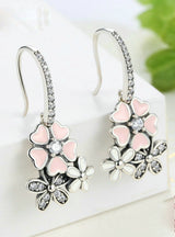 925 Sterling Silver Pink Flower Poetic Daisy Cherry