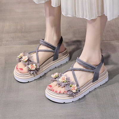 Flat-bottomed Flower Beach Sandals