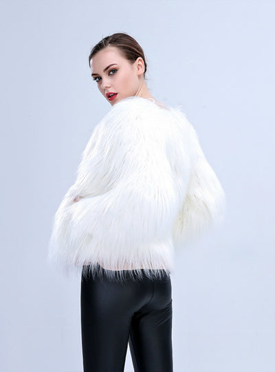 Woolly Faux Fur Coat Christmas Cosplay Ball Lamp