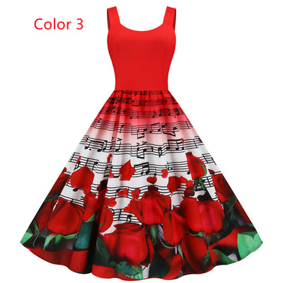 Strap Valentine's Day Printed Dress