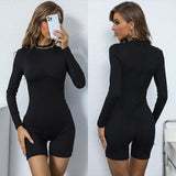 Long Sleeve Knitted Slim Jumpsuit