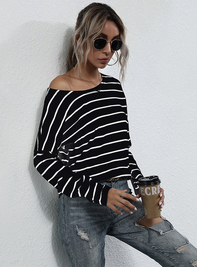 Striped Round Neck T-shirt