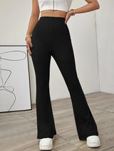 High Waist Slim Knitted Casual Pant