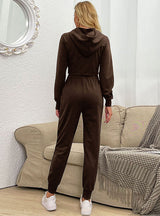 Zipper Leisure Sports Two-piece Suit