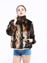 Women Faux Fur Coat Fur Coat Rabbit Fur Jacket