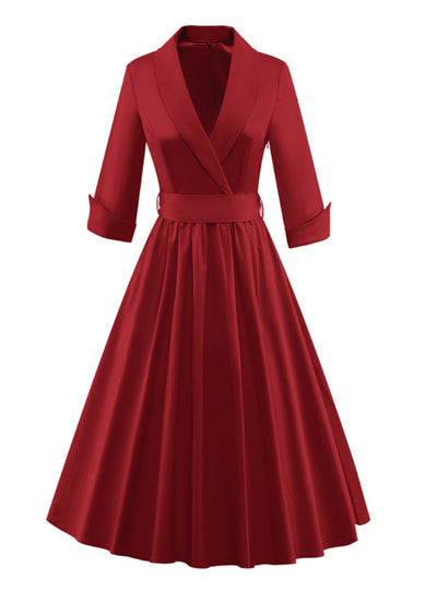 Rockabilly Party Ball Prom Gown Pinup Notched 