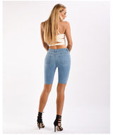 Elastic Force Light-colored Jeans Pants