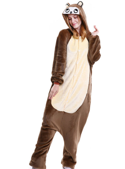 Brown Monkey Onesies Animal Pajamas For Women Men