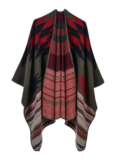 Lengthened Travel Camping Warm Double Cashmere Cloak