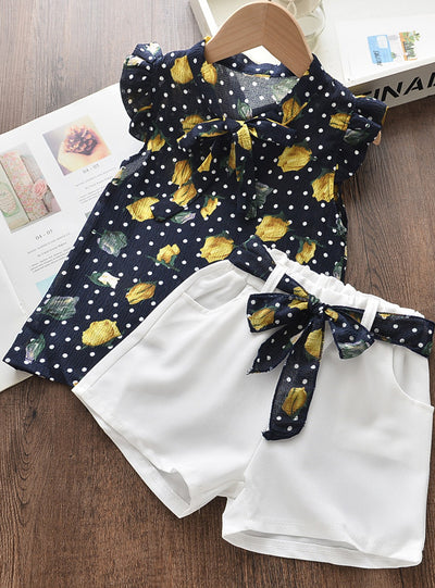 Chiffon Sleeveless Top Shorts Suit
