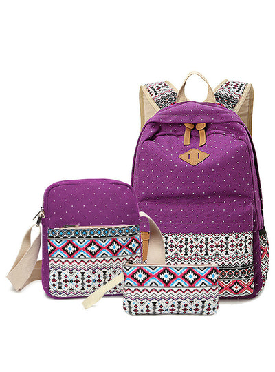 Women School Bags for Teenage Girls Cute Black Set 