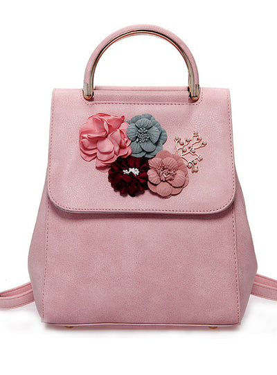 Three Dimensional Flower Shoulder Bag Women's Backpack