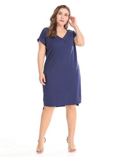 Knitted Loose Slim Knee Length Dress