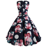 Retro Sleeveless Sexy Summer Print Dress