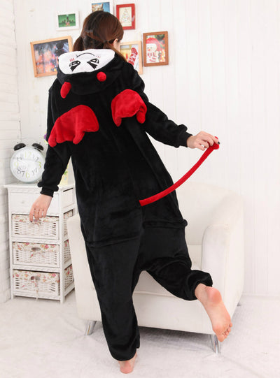 Flannel Demon Cartoon Conjoined Pajama Animal 