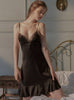 V Deep Nightdress Sexy Ice Silk Home Dress