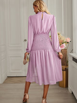 Solid Color Split Casual Dress