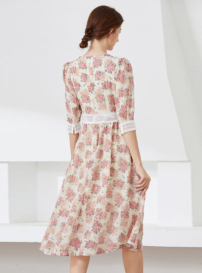 Women Printed Short Sleeve Dress